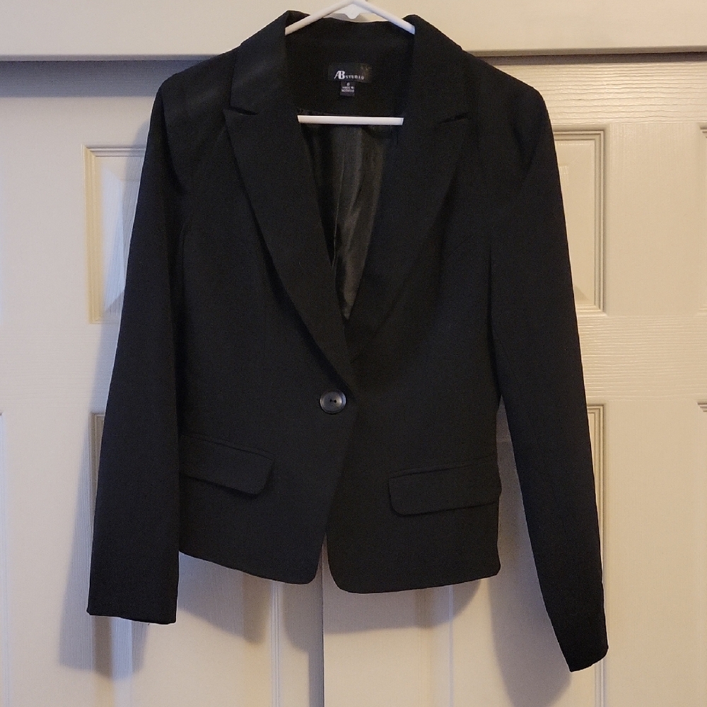 AB Studio Classic Black Blazer Size 6